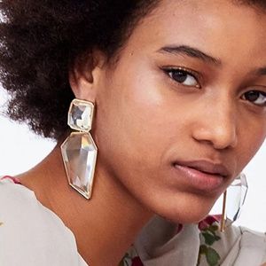 Clear Geometric Chunky Earrings